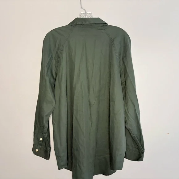Universal Thread NWT Women’s Dark Green Oversized Button Down Long Sleeve Shirt - Picture 11 of 15